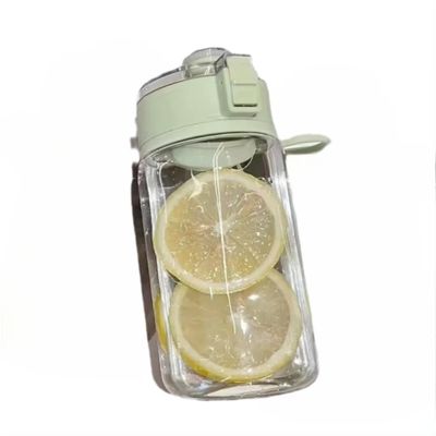 Semplice corpo di tazza trasparente portatile design del cappuccio a molla impermeabile bottiglie di plastica