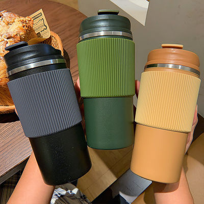 450ml Capacità Tazza da caffè in acciaio inossidabile Termica Portabile Viaggio Tumbler Tazza anti-fuga