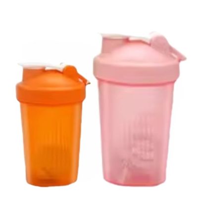 Unisex 400ml Bottiglia di frullato proteico a bocca larga con coperchio e sfera di acciaio materiale PP PE