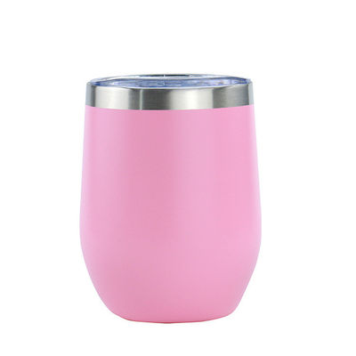 Logo personalizzato Doppia parete vuoto isolato 12OZ Acciaio inossidabile Viniera con coperchio