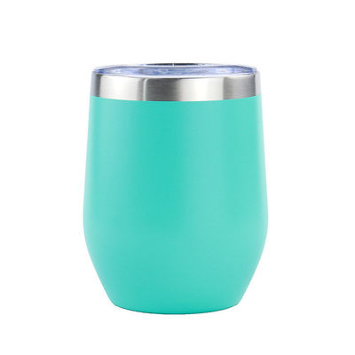 Logo personalizzato Doppia parete vuoto isolato 12OZ Acciaio inossidabile Viniera con coperchio