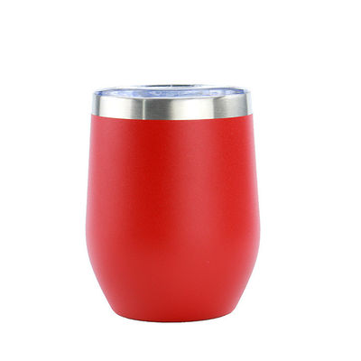 Logo personalizzato Doppia parete vuoto isolato 12OZ Acciaio inossidabile Viniera con coperchio