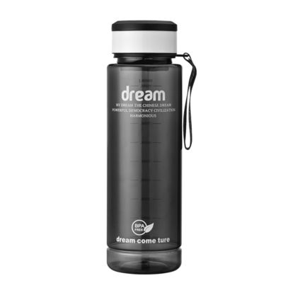 OEM 1L Eco Friendly Time Marker BPA Free Gym Sport Bottiglia d'acqua in plastica in PET con logo