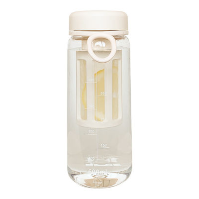 TOUR Bottiglia d'acqua in plastica trasparente all'aperto con infusore per tè Capacità 450ML/600ML