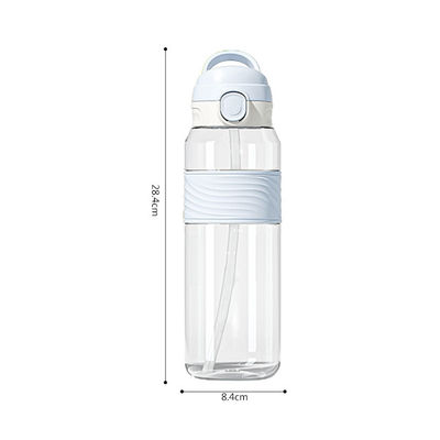 NP1080SA1 Logo personalizzato stampato per bambini Kawaii Sublimazione Bpa Libero Acqua sportiva chiara con paglia