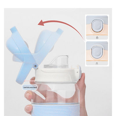 NP1080SA1 Logo personalizzato stampato per bambini Kawaii Sublimazione Bpa Libero Acqua sportiva chiara con paglia