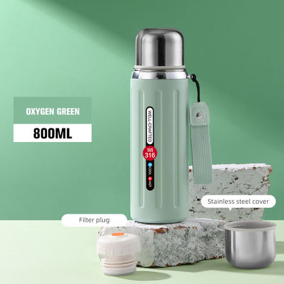 316 Coppa di viaggio portatile in acciaio inossidabile con capacità di 600 ml/800 ml e colore personalizzato