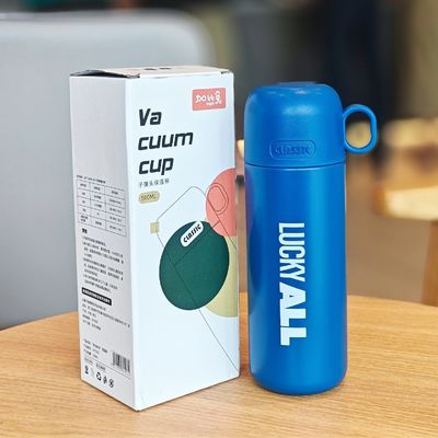 316 Acciaio inossidabile Bambini Bottiglia d'acqua Cute Tumbler Coppa Termo portatile Bottone sportivo all'aperto Con coperchio