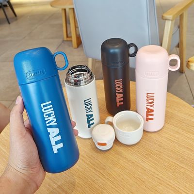 Flascia sportiva da 500 ml con coperchio ideale per tenere il drink caldo freddo 12-24 ore in acciaio inossidabile