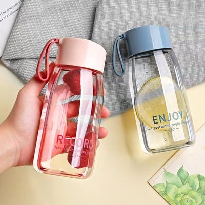 380ml Tazza d'acqua per sport all'aperto con maniglia di corda e rivestimento anticorrosione