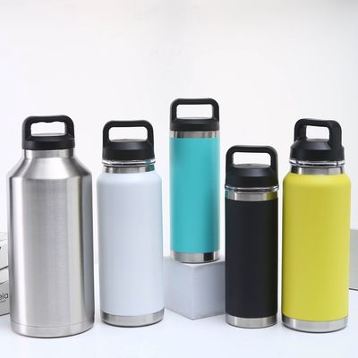18 oz 26 oz 36 oz Logo stampato su misura Bottiglia d'acqua in acciaio inossidabile con campione di copertura