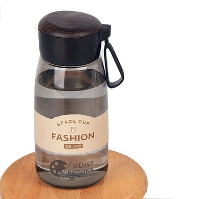 Tornate a scuola 380 ml Bottiglia portatile per ragazze Bottiglia di plastica trasparente