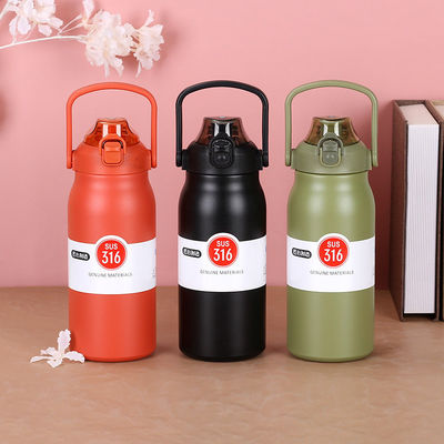 Logo personalizzato Acciaio inossidabile Isolato a vuoto Flasche di termo con tappo rimbalzante