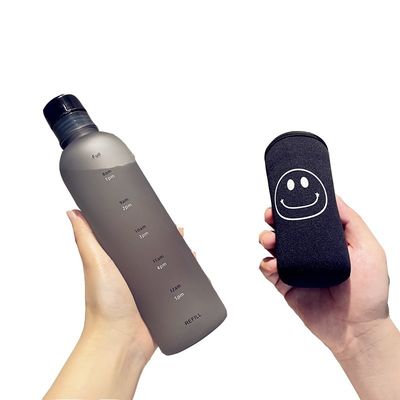 Con rivestimento anticorrosione, bottiglia d'acqua di plastica per palestra, sport all'aperto, priva di BPA