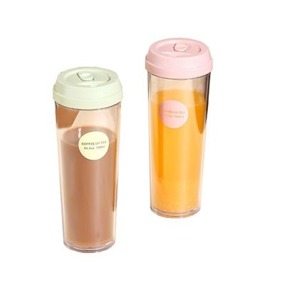 320/420/520ml/700ml Bottiglia d'acqua in plastica a doppia parete ecologica con coperchio impermeabile
