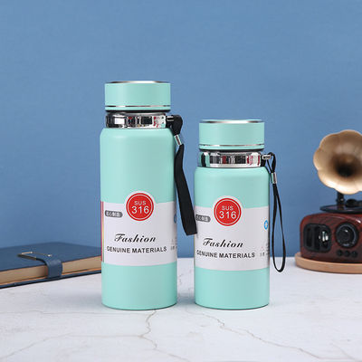600ml/800ml/1000ml CLASSIC Bottiglia d'acqua a vuoto a doppia parete in acciaio inossidabile per esterni