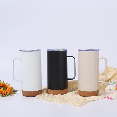 Regali d'affari 12oz 16oz Tazza da viaggio a doppia parete Infusore di tè in acciaio inossidabile Legno morbido Fondo tazza da birra con coperchio