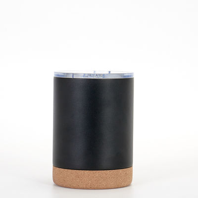 Regali d'affari 12oz 16oz Tazza da viaggio a doppia parete Infusore di tè in acciaio inossidabile Legno morbido Fondo tazza da birra con coperchio