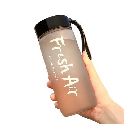 Caldaia a prova di perdita per palestra sportiva portatile bottiglia d'acqua con tazza e corda chiara