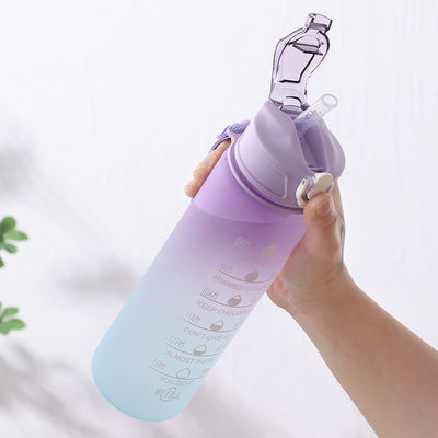 32 oz BPA Free Time Marker 3pcs Bottiglia di acqua di plastica ghiacciata per sport rosa