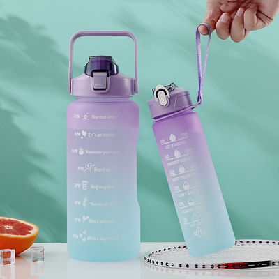 32 oz BPA Free Time Marker 3pcs Bottiglia di acqua di plastica ghiacciata per sport rosa
