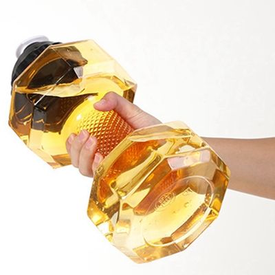 2Bottiglia d'acqua a forma di manubrio da 2 litri per esercizi di fitness Grande capacità e sostenibile