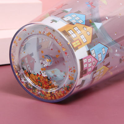 500 ml di plastica doppia parete Tumblers con paglia colore personalizzato e accessori