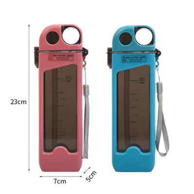Isolamento termico Nessuna Portatile 350 ml di plastica senza Bpa Bottiglia d'acqua a forma quadrata con corda a mano