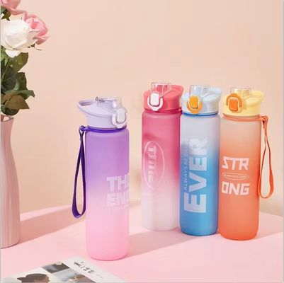 Gym Attività all'aperto 1L Bottiglia di plastica per bevande sportive con orario e senza isolamento