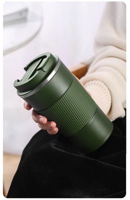 Bottiglia termica portatile da 380 ml a 510 ml a vuoto con tampone di acciaio inossidabile