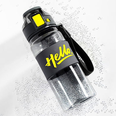 Tritan Sport Gym, bottiglia d'acqua con orologio e paglia, mantenete l'idratazione tutto il giorno.