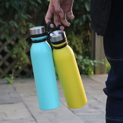 Bottone termoso con logo personalizzato 400 ml Isolamento doppio per bottiglie portatili in acciaio inossidabile