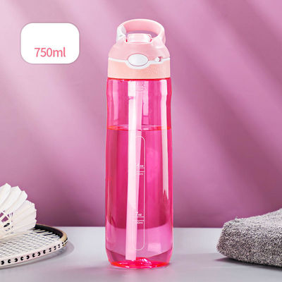 750 ml Fitness Protein Gym Shaker Bottiglia con paglia Tritano Alimenti Silicone Acqua Bottiglia