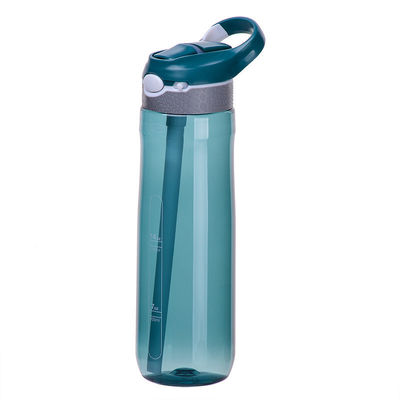 Bottiglia d'acqua per viaggi sportivi all'aperto da 750 ml con marcatore orario e silicone alimentare Tritan