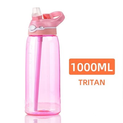 Rimanete idratati con questa bottiglia d'acqua senza BPA da 1 litro di plastica di Tritano e paglia inclusa