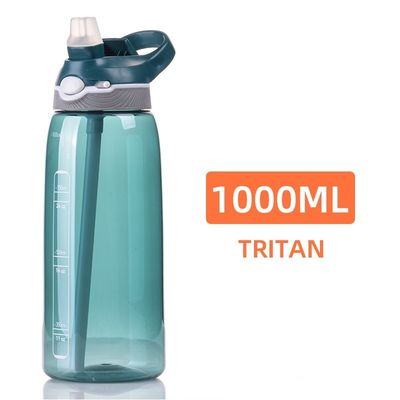 Rimanete idratati con questa bottiglia d'acqua senza BPA da 1 litro di plastica di Tritano e paglia inclusa