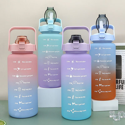 2000ml Bottiglia da bere di Tritano CON CAPPO Bottiglia di acqua fitness riutilizzabile per logo personalizzato