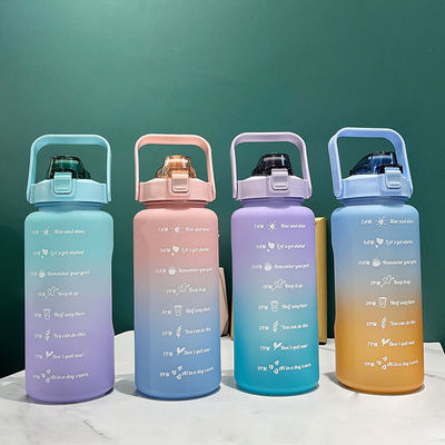 2000ml Bottiglia da bere di Tritano CON CAPPO Bottiglia di acqua fitness riutilizzabile per logo personalizzato