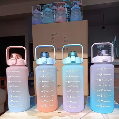 2000ml Bottiglia da bere di Tritano CON CAPPO Bottiglia di acqua fitness riutilizzabile per logo personalizzato