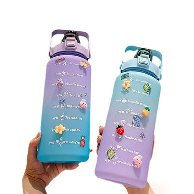 2000ml Bottiglia da bere di Tritano CON CAPPO Bottiglia di acqua fitness riutilizzabile per logo personalizzato
