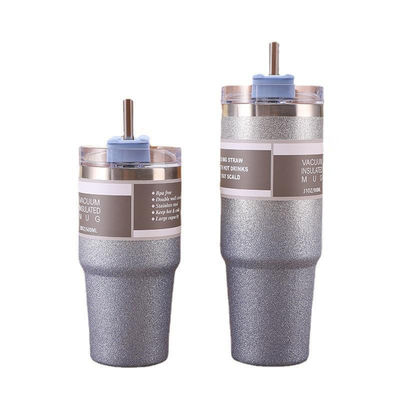 20OZ 30OZ Bottiglia d'acqua in acciaio inossidabile Disegno personalizzato Colorato Sport Straw Thermos