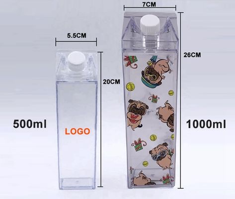 Unisex 500ml bottiglia di acqua di plastica trasparente applicabile per l'acqua bollente