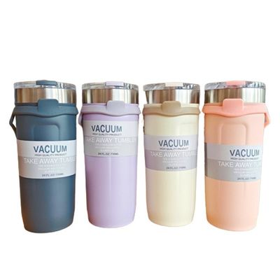 Logo personalizzato Acceptabile Coppa da viaggio in acciaio inossidabile con corda di silicone