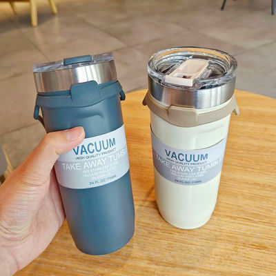 550ml/710ml Coppa da viaggio in acciaio inossidabile con corda di silicone Eco-friendly