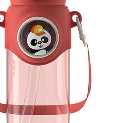 2023 Flascia d'acqua di plastica di tendenza con doppio becco e paglia lunga Unisex