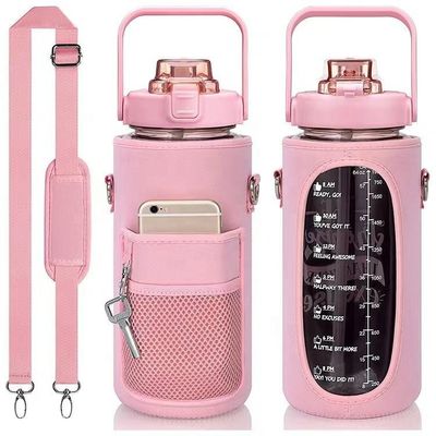 Unisex bottiglia d'acqua da 2 litri con manica camuffata isolato e cintura portatile
