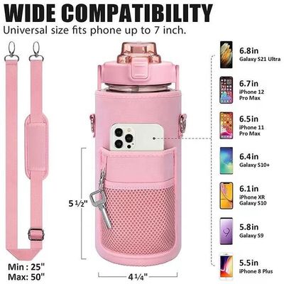 Unisex bottiglia d'acqua da 2 litri con manica camuffata isolato e cintura portatile
