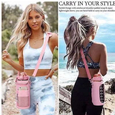 Unisex bottiglia d'acqua da 2 litri con manica camuffata isolato e cintura portatile