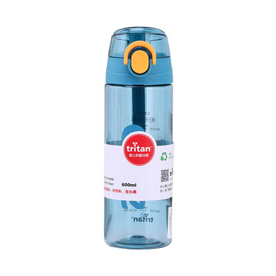 600 ml Tritano Bottiglia d'acqua trasparente Bottiglia di plastica per bevande sportive con maniglia