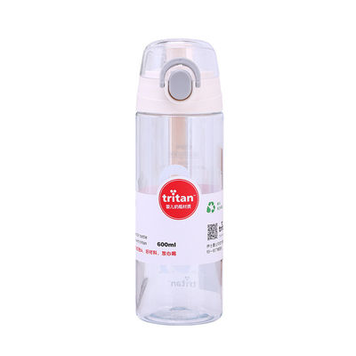 600 ml Tritano Bottiglia d'acqua trasparente Bottiglia di plastica per bevande sportive con maniglia